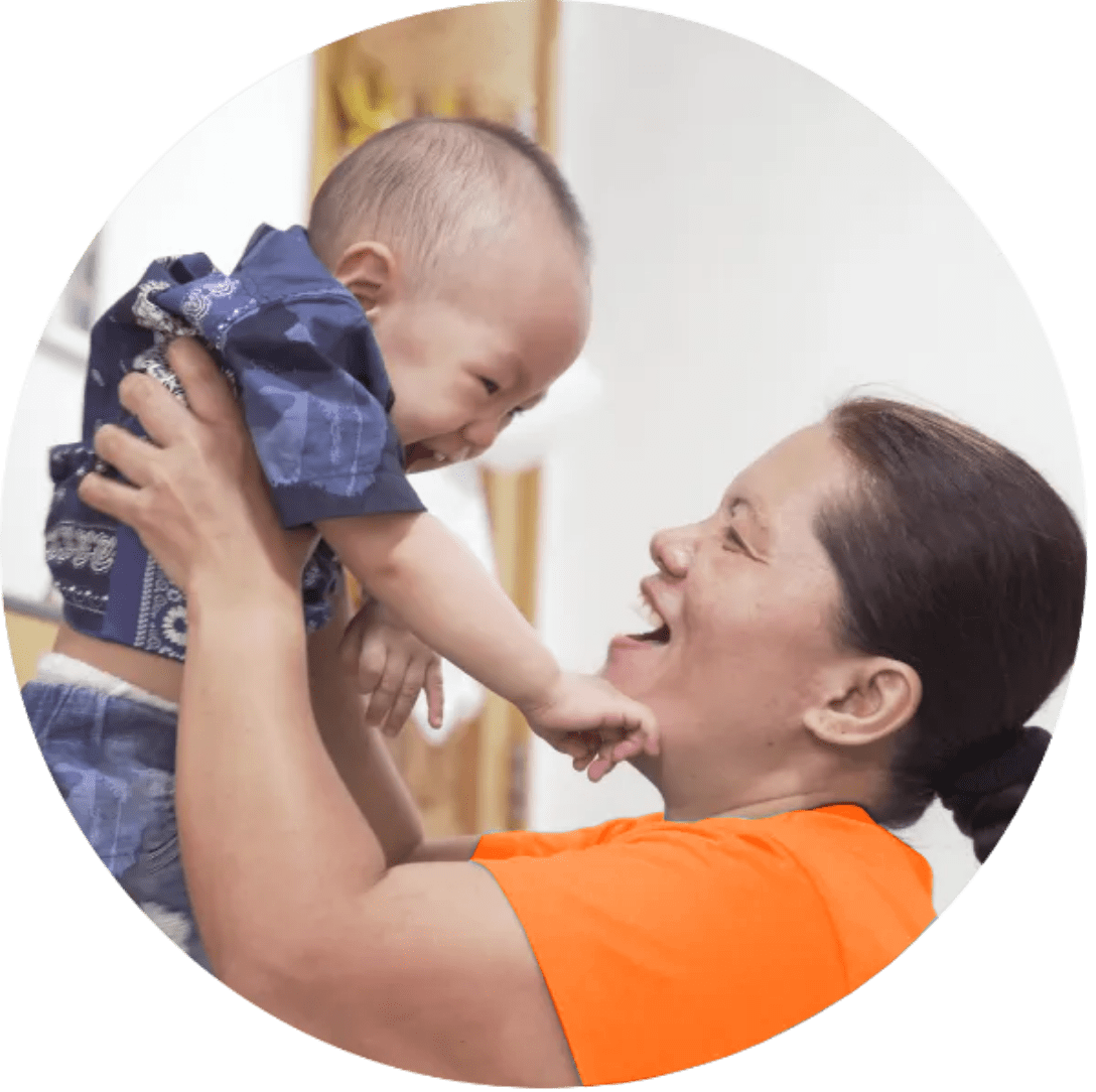 Domestic Helper Play with Baby in Singapore