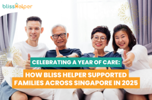 Families smiling and giving thumbs up